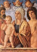 BELLINI, Giovanni Madonna with Child and Sts. Peter and Sebastian fgf oil painting artist